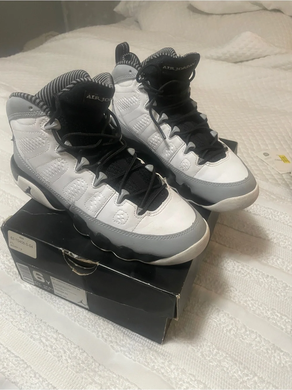 Jordan Men’s White, Black, Gray High-Top Basketball Shoes